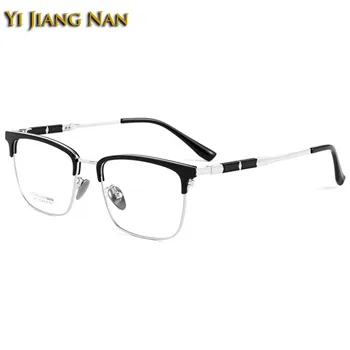 Erkekler En Kaliteli Zarif Gözlük Saf Titanyum Gözlük Optik Reçete Ultra Hafif Gözlük 150mm Tapınak Gözlük Çerçevesi