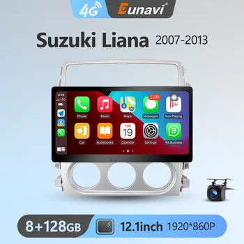 Eunavi 2din Araba Multimedya Video Oynatıcı Suzuki Liana 2007 - 2013 İçin Android 10 Navigasyon GPS QLED 1920 * 860P 4G Carplay