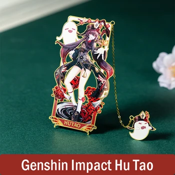 Oyun Anime Genshin Darbe Hu Tao Hutao Metal Imleri Hatıra Hollow Out Püsküller Kolye Dekor Koleksiyonu Cosplay Noel Hediyesi