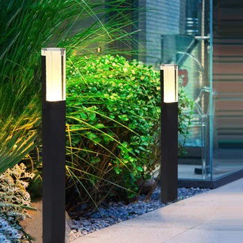 10W PIR Hareket Sensörü Bahçe çim lambası Yolu iskele lambası Açık Alüminyum Villa Peyzaj iskele lambası