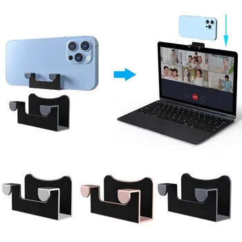 Anti Kayma Telefon Webcam Dağı Paslanmaz Çelik Cep Telefonu Halka Tutucu Masaüstü Çıkarılabilir MacBook / iPhone 14 13 12 ıOS 16.0 için