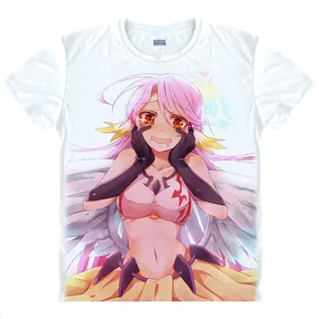 Hayır Oyun No Yaşam T-Shirt Sora Gömlek erkek yaz t-shirt anime gömlek Sevimli Kız Elbise kadın moda t-shirt anime t-shirt bir