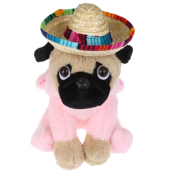 Moda Mini Pet Köpekler Hasır Şapka Sombrero Kedi güneş şapkası Plaj Parti Hasır Şapkalar Köpekler Hawaii Tarzı Şapka Köpekler İçin Komik Aksesuarları