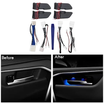 Toyota Corolla 2020 2021 için kapı kase kol dayama atmosfer ışığı iç LED mavi kapı kase kolu çerçeve ışık